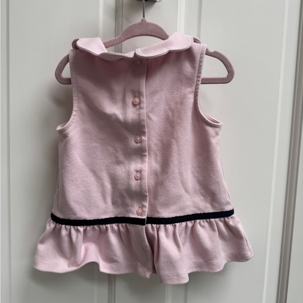 Janie and Jack Girls Size 4 Light Pink Ruffle Sleeveless Formal Blouse Top - Picture 6 of 6
